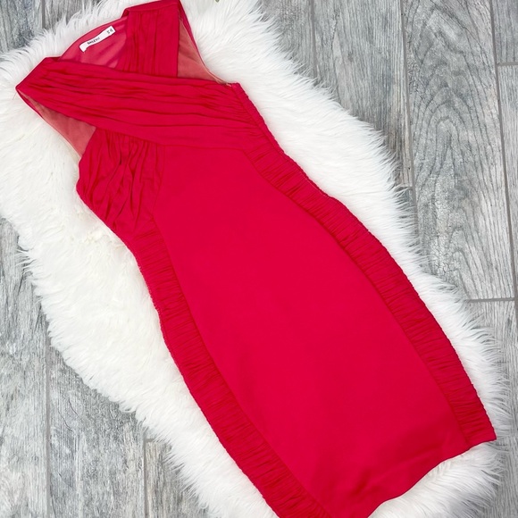 Bailey 44 Pink Coral Body Con Mesh Sleeveless Mini Cocktail Dress - Picture 2 of 9